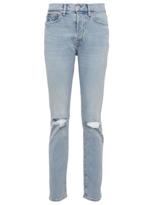Slim fit skinny fit džínsy s vysokým pásom Polo Ralph Lauren modrá