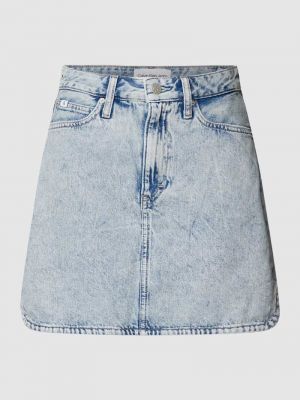 Spódnica jeansowa z kieszeniami Calvin Klein Jeans niebieska