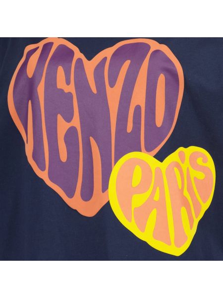 Camiseta oversized con corazón Kenzo azul