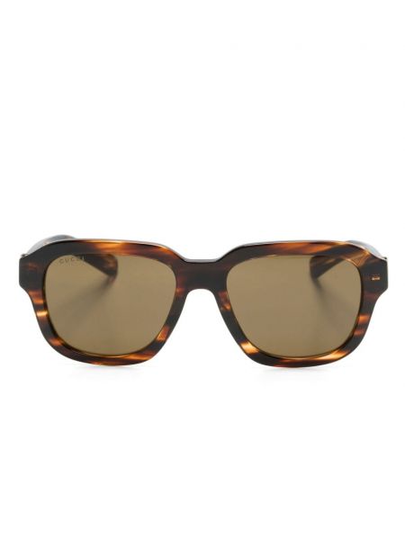 Soyut baskı gözlük Gucci Eyewear kahverengi