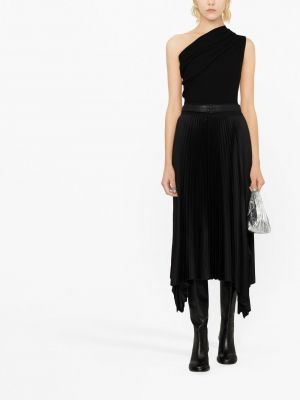 Plisované asymetrické sukně Joseph černé