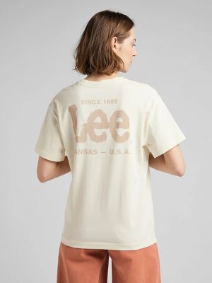 Тениска с принт Lee бяло