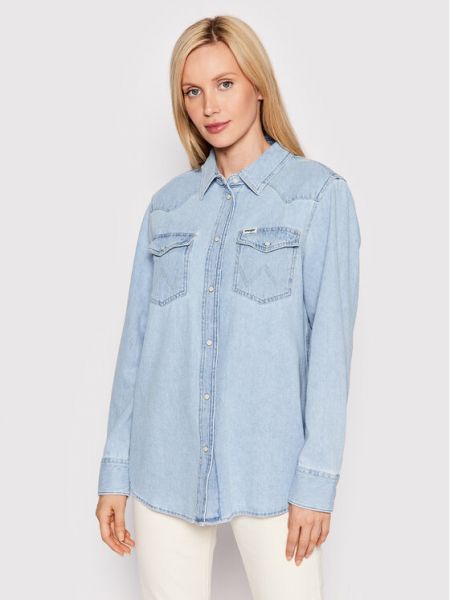 Koszula jeansowa Heritage W5S96OX4E Niebieski Regular Fit Wrangler