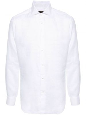 Λινό πουκάμισο Barba λευκό