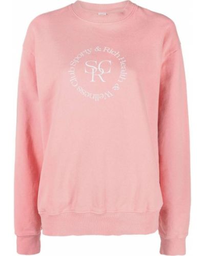 Brodert sweatshirt Sporty & Rich rosa