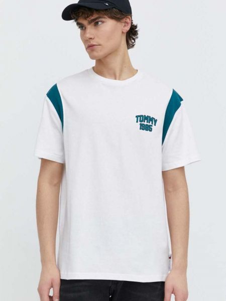 Pamučna majica s printom Tommy Jeans bijela