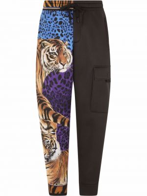Sporthose mit print mit tiger streifen Dolce & Gabbana braun