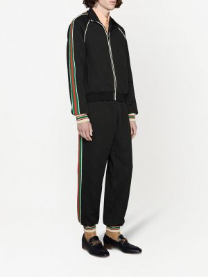 Pantalon de joggings à imprimé en jacquard Gucci noir