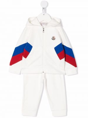 Hette stripete joggedress for jenter Moncler Enfant hvit