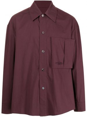 Camisa oversized con bolsillos Wooyoungmi violeta