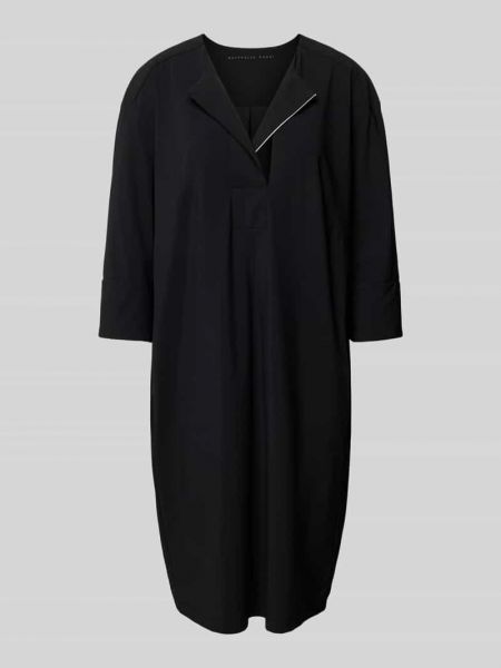 Sukienka midi z dekoltem w serek Raffaello Rossi czarna