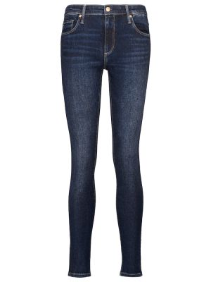 Skinny džíny s vysokým pasem Ag Jeans modré