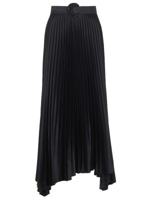 Шелковая юбка миди Ummaya черная