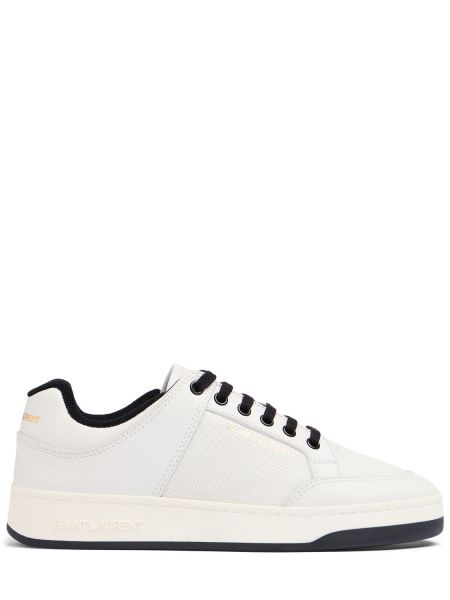 Zapatillas de cuero Saint Laurent blanco