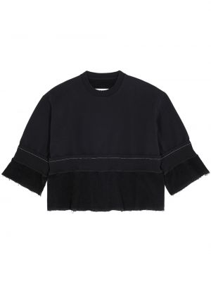 Medvilninis džemperis ilgomis rankovėmis Mm6 Maison Margiela juoda