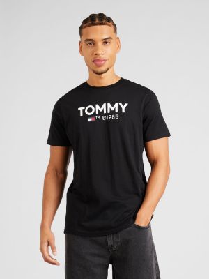 Πουκάμισο τζιν Tommy Jeans μαύρο