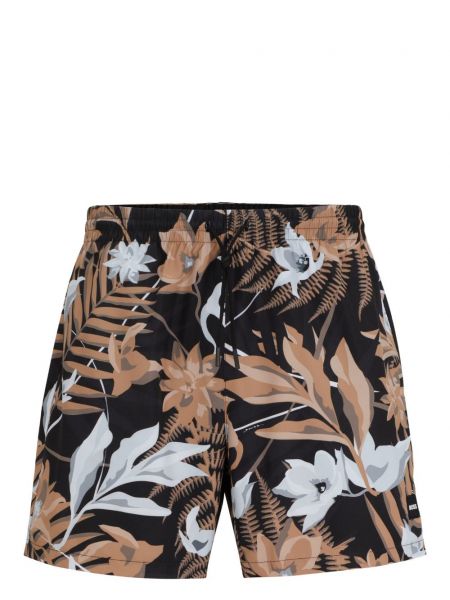 Shorts mit print mit tropischem muster Boss schwarz