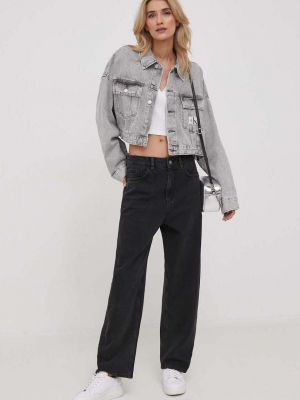 Traper jakna oversized Calvin Klein Jeans siva