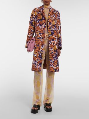 Palton scurt cu model floral Dries Van Noten