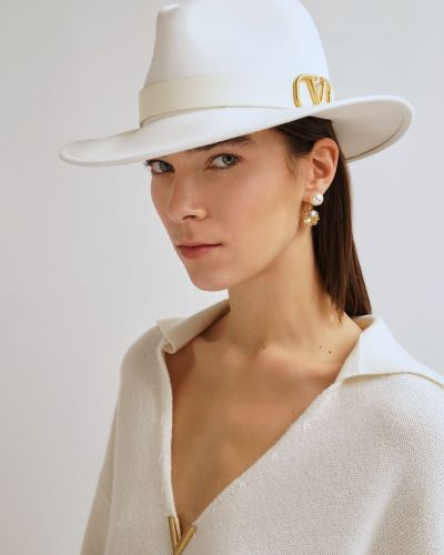 Sombrero Valentino Garavani blanco