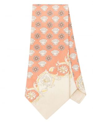 Hedvábná kravata Versace Pre-owned oranžová