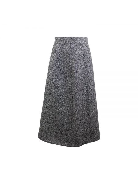 Серая твидовая шерстяная юбка-карандаш Saint Laurent