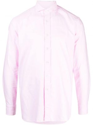 Памучна риза Doppiaa розово