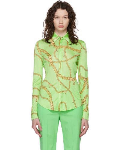 Koszula Versace, zielony