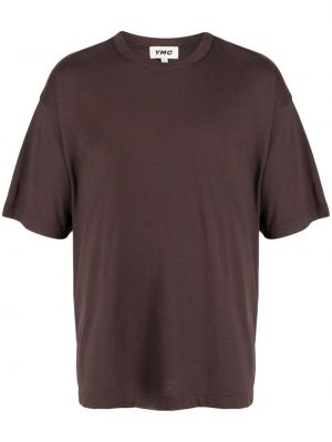Medvilninis marškinėliai Ymc ruda