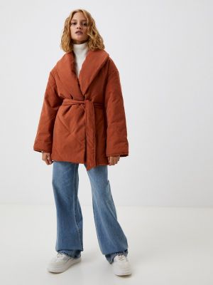 Утепленная демисезонная куртка Imocean коричневая