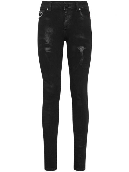 Hjerte mønster skinny jeans Philipp Plein sort