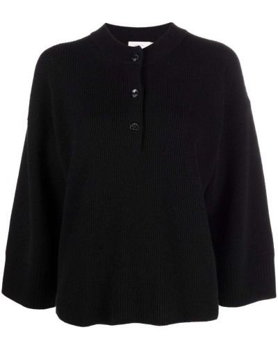 Cárdigan con botones de tela jersey Agnona negro