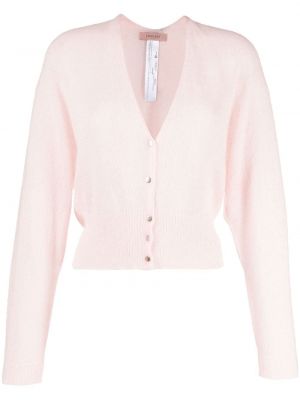 Strikkegenser med knapper med v-hals Twinset rosa