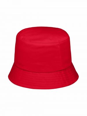 Nylonowy kapelusz Prada czerwony