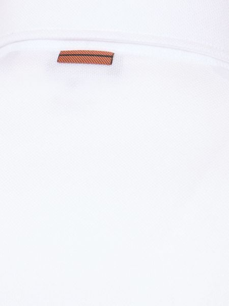 Polo en coton avec manches courtes Zegna blanc