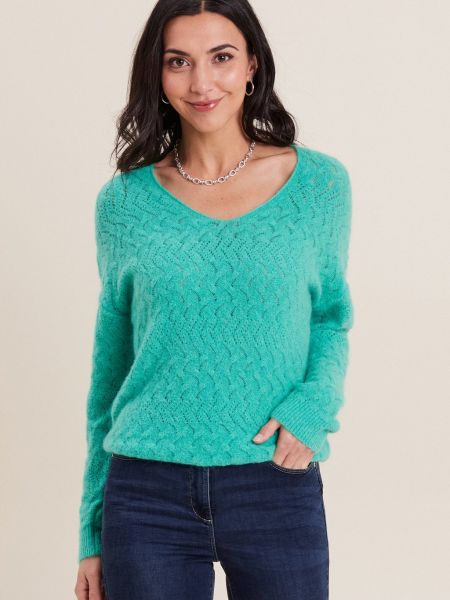 Вязаный свитер Breal, vert émeraude