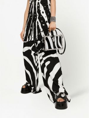 Crossbody rokassoma ar apdruku ar zebras rakstu Dolce & Gabbana