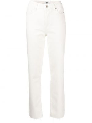 Pantaloni cu picior drept Paige - alb