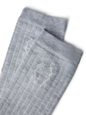 Pletené ponožky Brunello Cucinelli šedé