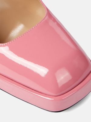 Pantofi cu toc din piele de lac Nodaleto roz