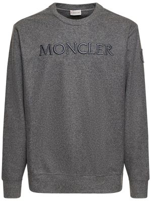 Felpa di lana di lana Moncler grigio
