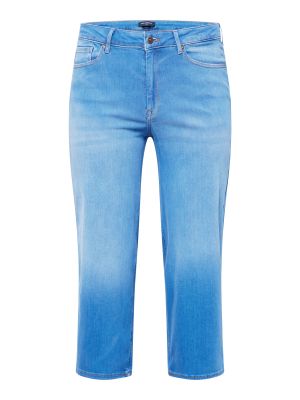Bavlnené džínsy s vysokým pásom na zips Only Carmakoma - modrá