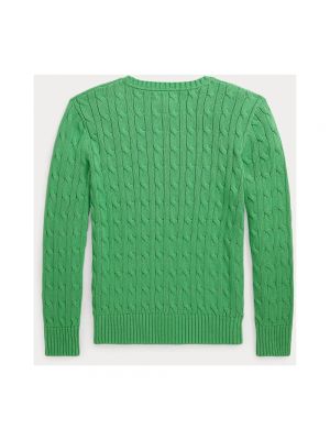 Haftowany sweter Ralph Lauren zielony