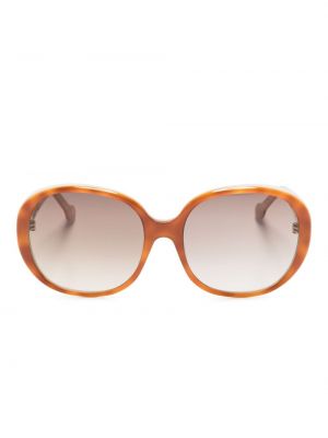 Oversized sluneční brýle s přechodem barev Nathalie Blanc Paris hnědé