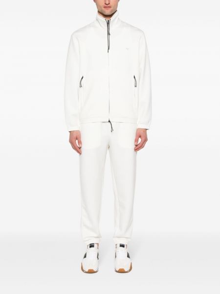 Pantalon de joggings avec applique Emporio Armani blanc