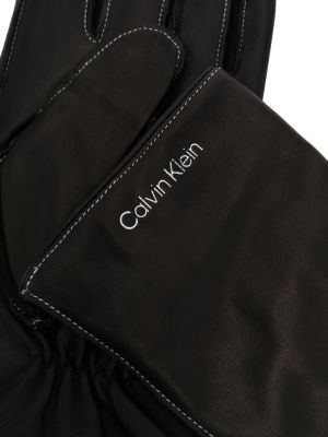 Leder handschuh Calvin Klein schwarz