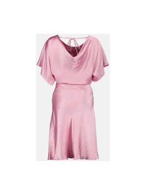Satin kleid mit drapierungen Victoria Beckham pink