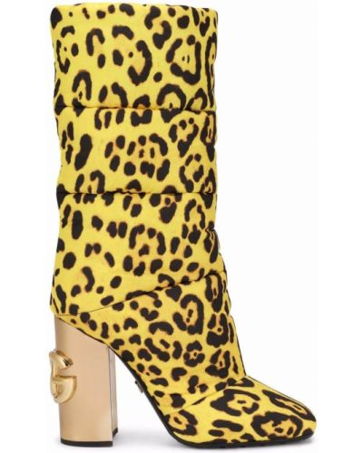 Botas leopardo Dolce & Gabbana amarillo