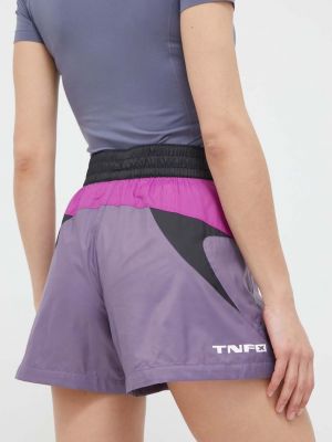 Pantaloni scurți cu talie înaltă The North Face violet