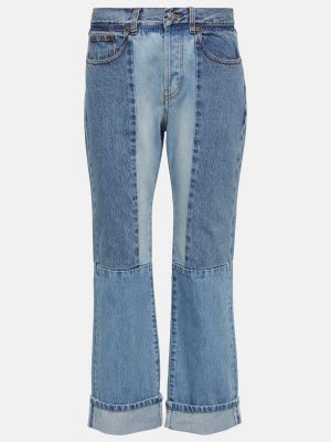 Прямые джинсы с высокой талией Victoria Beckham синие